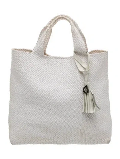 Pre-owned 120% Lino Tote In Grey