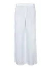 120% Lino Relaxed Wide-leg Linen Pants With Drawstring Waist
