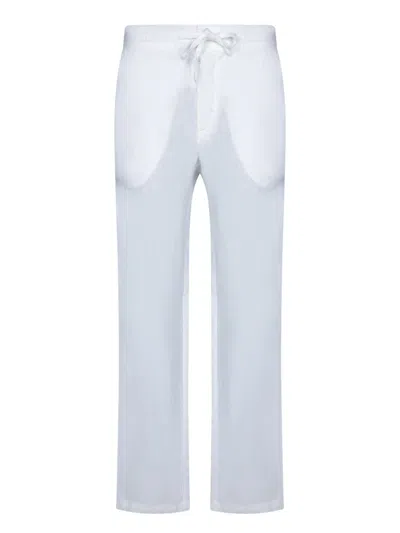 120% Lino White Linen Pants