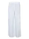 120% Lino Relaxed Wide-leg Linen Pants With Drawstring Waist