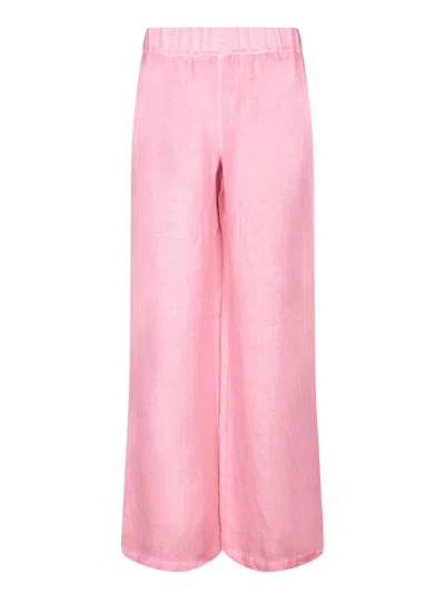 120% Lino Geranium Pink Linen Trousers