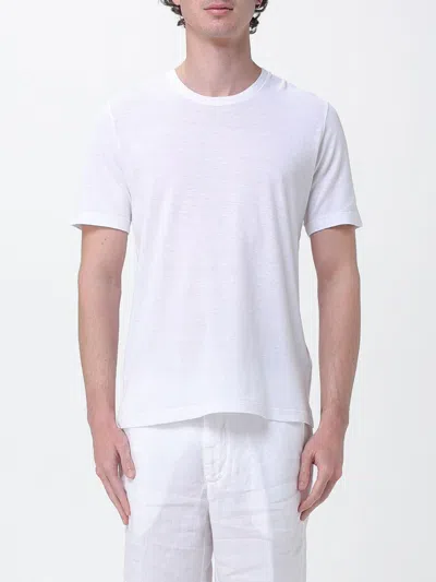 120% Lino Man T-shirt Off White Size 3xl Linen In Multi