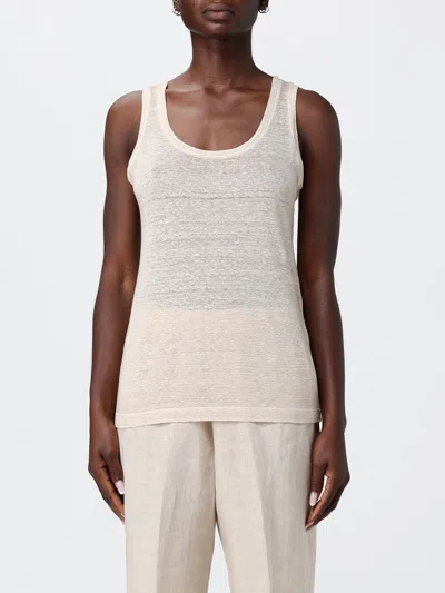 120% Lino T-shirt Woman  In Neutral