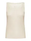 120% Lino Linen Tank Top In Light Blue