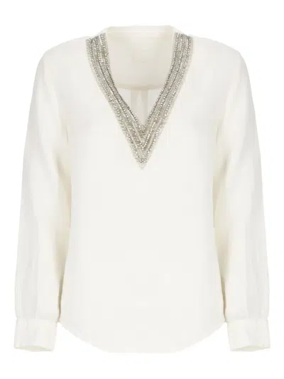 120% Lino Linen Shirt In Beige