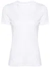 120% Lino V-neck Linen T-shirt In White