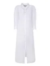 120% LINO WHITE LINEN CHEMISIER DRESS