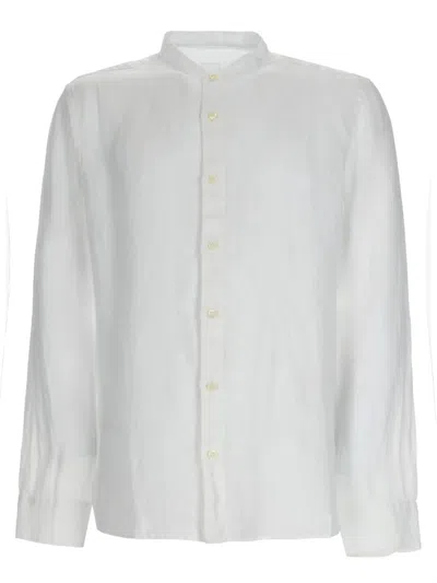 120% Lino Camicia In Lino In White