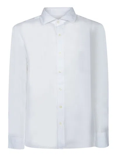 120% Lino White Slim Fit Shirt