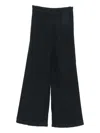 120% Lino Wide-leg Linen Trousers In Black