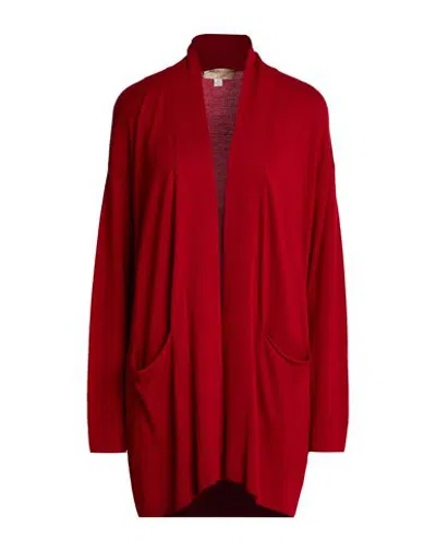120% Lino Woman Cardigan Red Size S Merino Wool