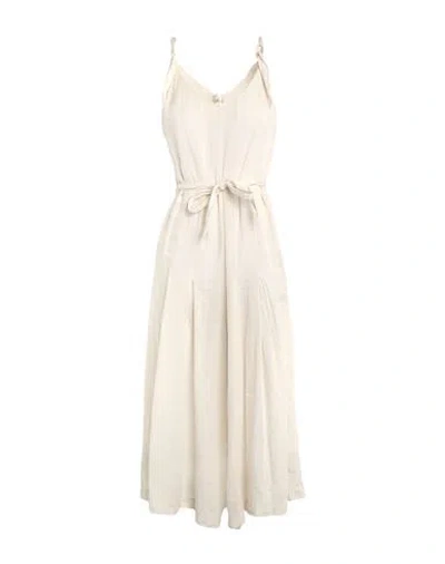 120% Lino Woman Jumpsuit Ivory Size 10 Linen In White