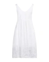 120% Lino Woman Midi Dress White Size 12 Linen