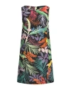 120% Lino Woman Mini Dress Black Size 10 Linen In Black