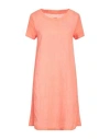 120% Lino Woman Mini Dress Orange Size 10 Linen