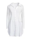 120% Lino Woman Mini Dress White Size Xl Linen