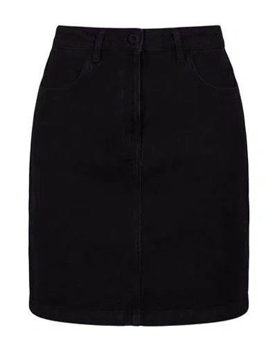 120% Lino Woman Mini Skirt Black Size 2 Linen