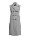 120% Lino Woman Overcoat & Trench Coat Black Size 10 Linen, Polyester In Black