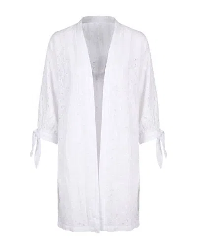 120% Lino Woman Overcoat & Trench Coat White Size 6 Linen