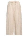 120% Lino Woman Pants Beige Size 10 Linen