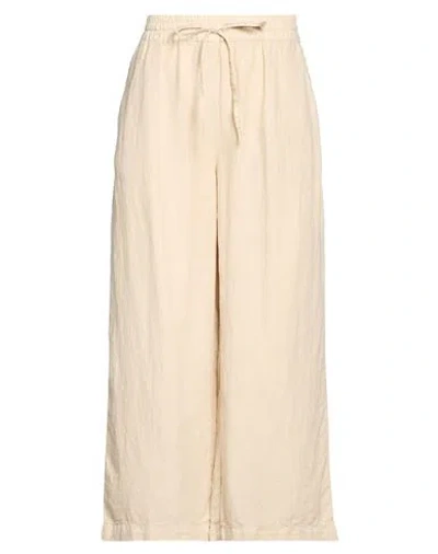 120% Lino Woman Pants Beige Size 2 Linen