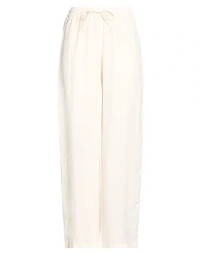 120% Lino Woman Pants Blush Size 14 Linen In Neutral