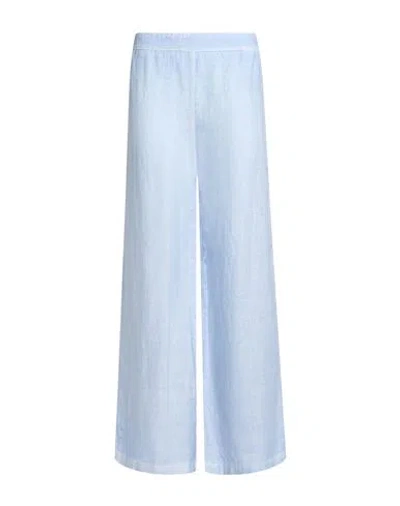120% Lino Woman Pants Light Blue Size 12 Linen
