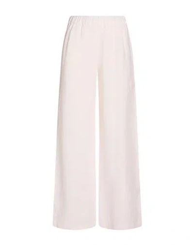 120% Lino Woman Pants Light Pink Size 6 Linen