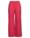120% Lino Woman Pants Magenta Size 10 Linen In Magenta