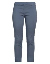 120% LINO 120% LINO WOMAN PANTS NAVY SIZE 10 LINEN, COTTON, ELASTANE