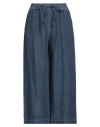 120% Lino Woman Pants Navy Size 4 Linen