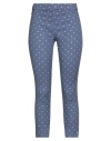 120% Woman Cropped Pants Navy Blue Size 2 Linen