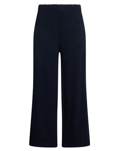 120% Lino Woman Pants Navy Size Xxl Cashmere, Viscose, Linen, Wool In Blue
