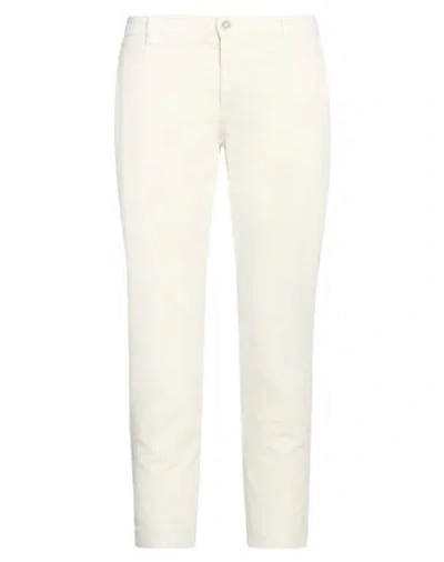 120% Lino Woman Pants Off White Size 2 Cotton, Elastane