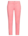 120% Lino Woman Pants Pink Size 4 Linen, Cotton, Elastane In Pink