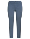 120% Lino Woman Pants Slate Blue Size 12 Linen, Cotton, Elastane