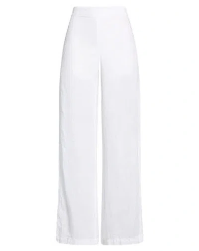 120% Lino Woman Pants White Size 12 Linen