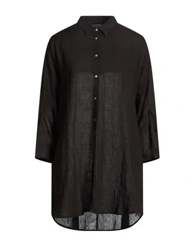 120% Lino Woman Shirt Black Size M Linen