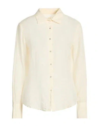 120% Lino Woman Shirt Cream Size 6 Linen In White