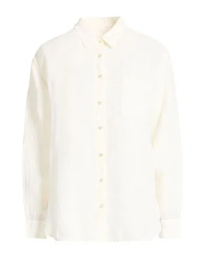 120% Lino Woman Shirt Ivory Size 12 Linen In Neutral