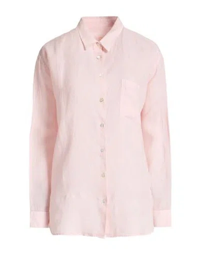 120% Lino Woman Shirt Light Pink Size 6 Linen