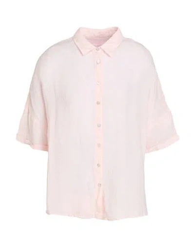 120% Lino Woman Shirt Light Pink Size 6 Linen