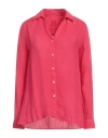 120% Lino Woman Shirt Magenta Size 12 Linen