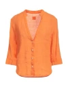 120% Lino Woman Shirt Mandarin Size 8 Linen