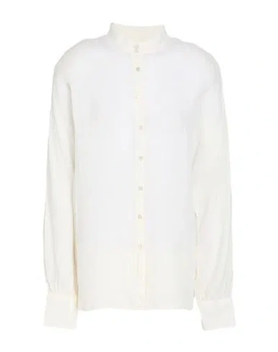 120% Lino Woman Shirt Off White Size 10 Linen