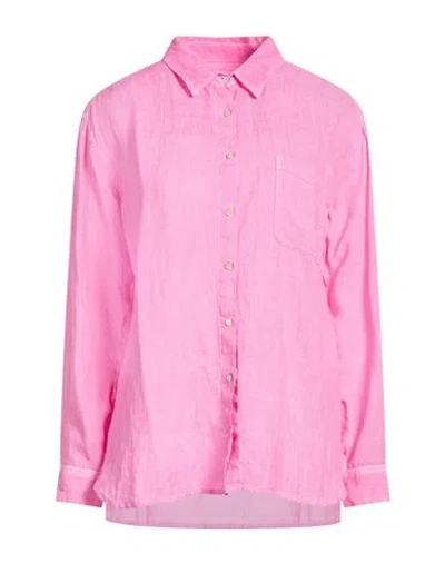 120% Lino Woman Shirt Pink Size 10 Linen