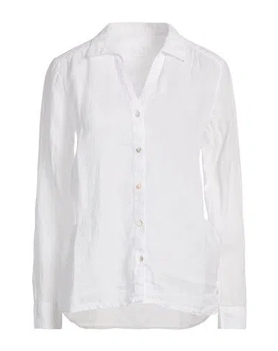 120% Lino Woman Shirt White Size 10 Linen