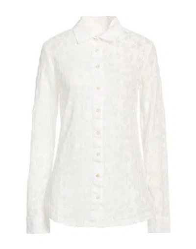 120% Lino Woman Shirt White Size 10 Linen, Polyamide, Cotton
