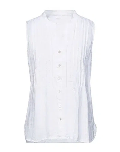 120% Lino Woman Shirt White Size 10 Linen