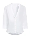 120% Lino Woman Shirt White Size 10 Linen